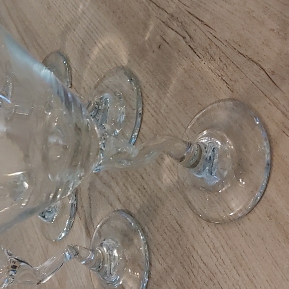 Vtg Libbey Z-Stem Clear Martini Cocktail Glasses Set of 6 Bent Zig-Zag Stem - Picture 3 of 3